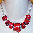 DKC ~ Coral Chunks on Sterling Chain